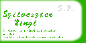 szilveszter mingl business card